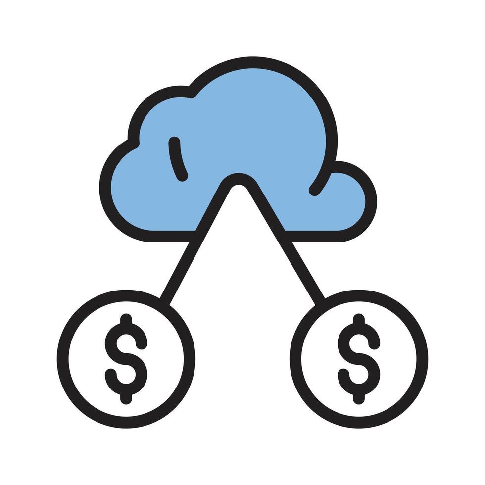 Access cloud-based financial transactions with a money icon for easy transactions vector