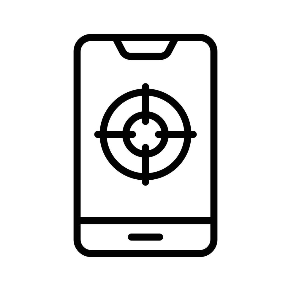 Get your hands on this flat icon of phone target vector