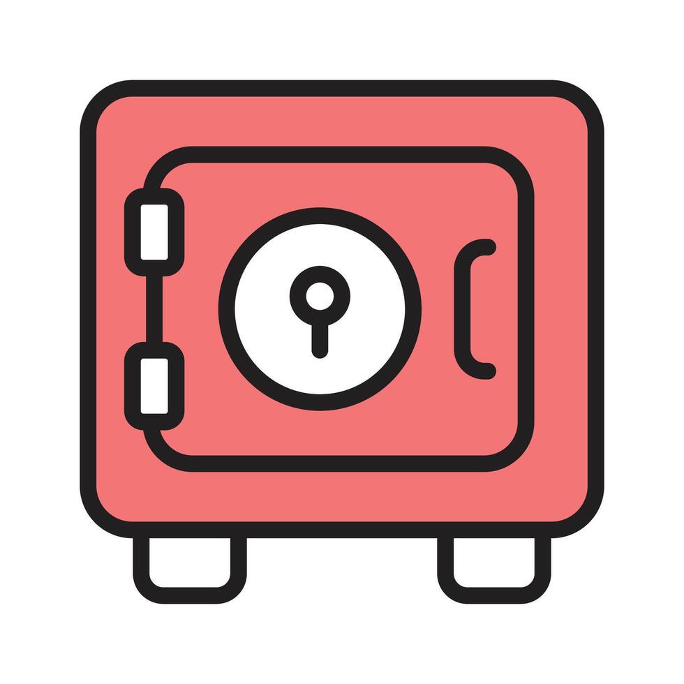 Keep your money secure, tap the locker icon to safeguard your private info. vector