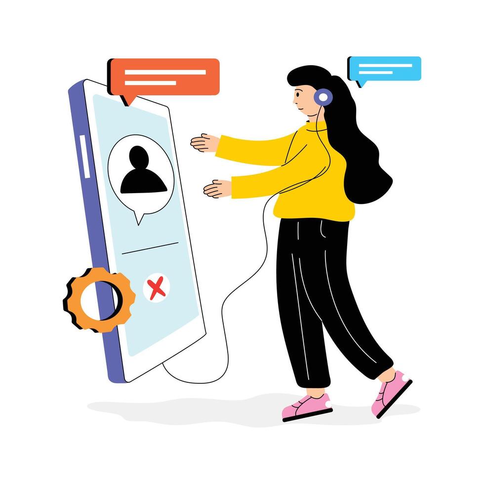 Get your hand on this flat illustration of customer deal vector