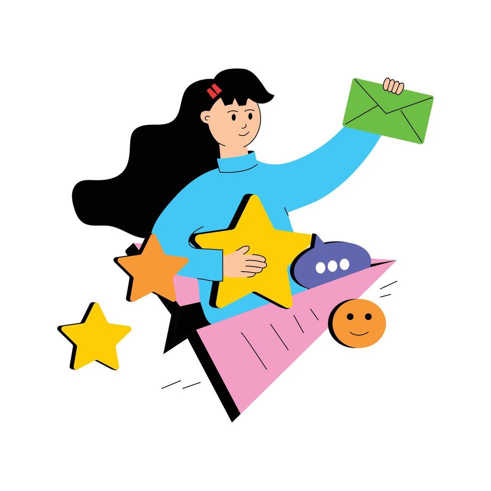 Try this amazing flat illustration of customer feedback vector