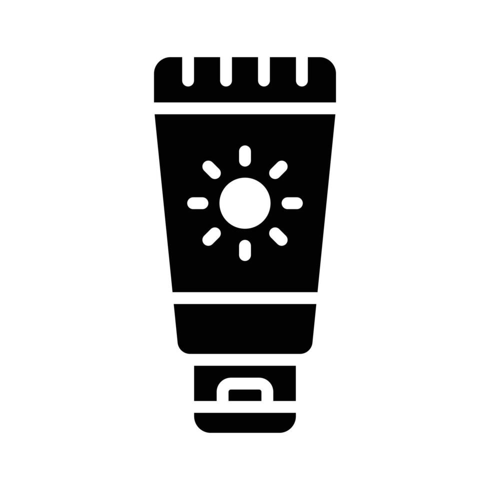 Stay protected with our Sunscreen Icon Essential for sunny days and outdoor adventures. vector