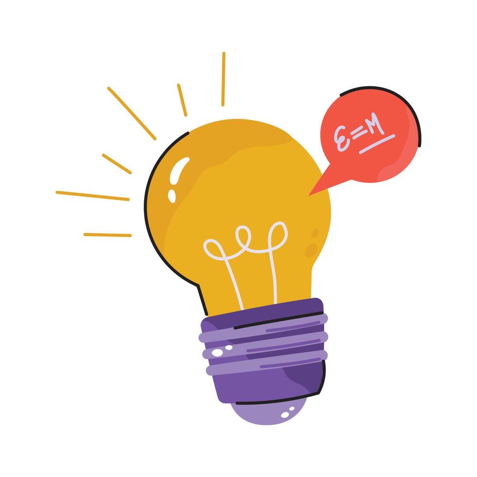 An amazing sketchy design of creative idea vector
