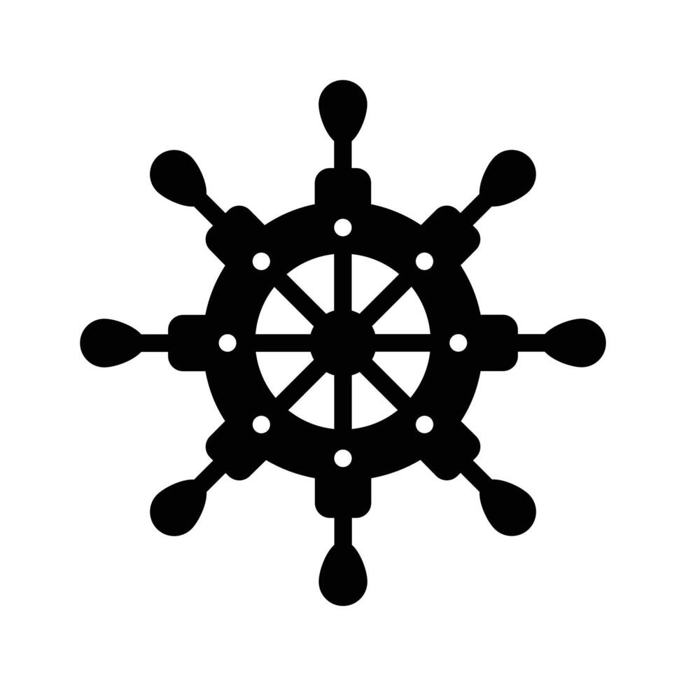 Navigate your designs with our classic Ship Wheel Icon vector