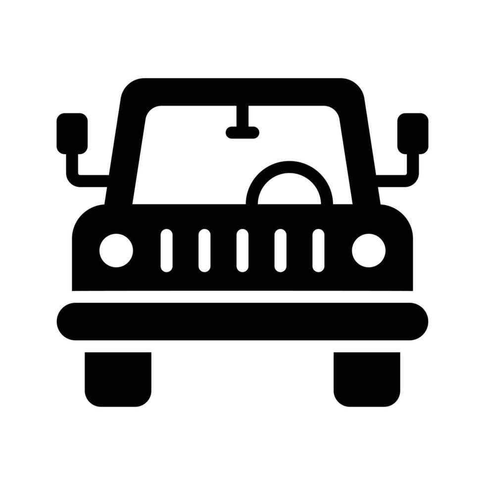 Hit the trail with our Jeep Icon Perfect for adventure-themed designs and off-road enthusiasts. vector