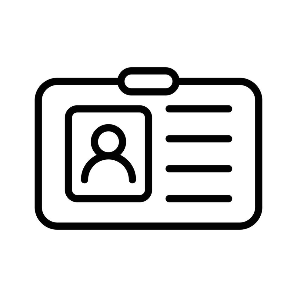 Verify identity easily with the ID card icon for secure access and identification vector