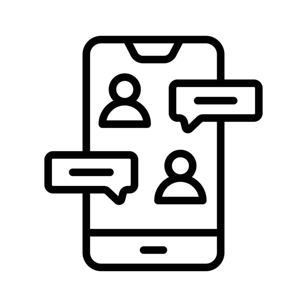 Engage in conversations with a flat chatting icon for easy communication vector