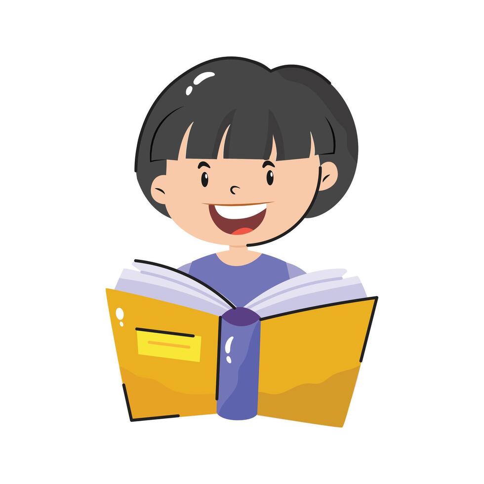 Modern sketchy sticker of happy student vector