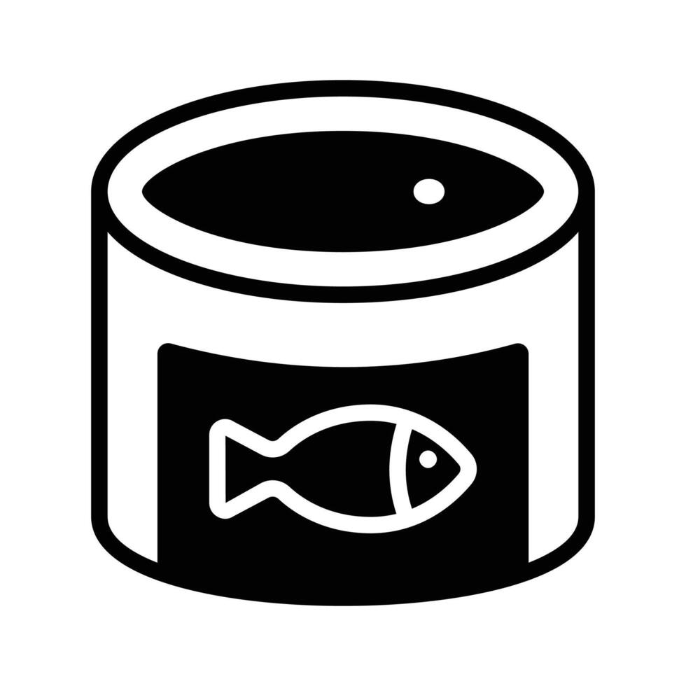 Dive into design with our sleek Fish Tin Icon vector