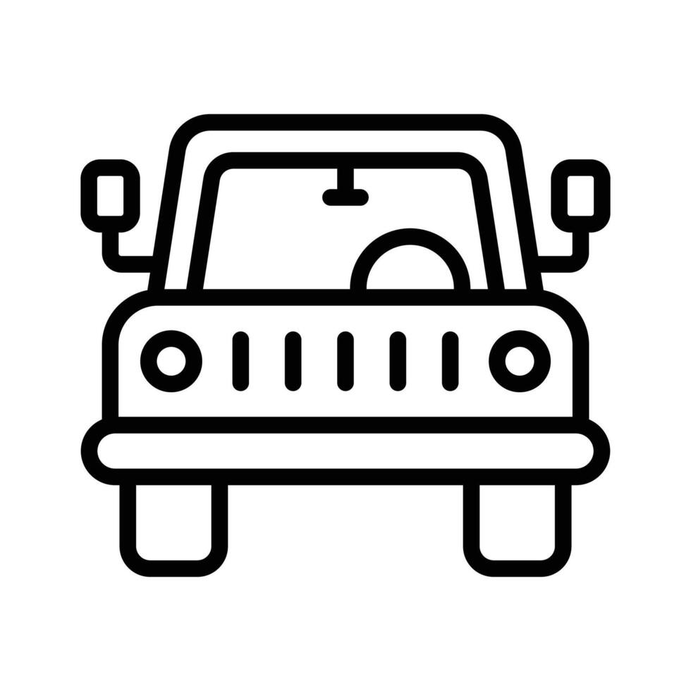Hit the trail with our Jeep Icon Perfect for adventure-themed designs and off-road enthusiasts. vector