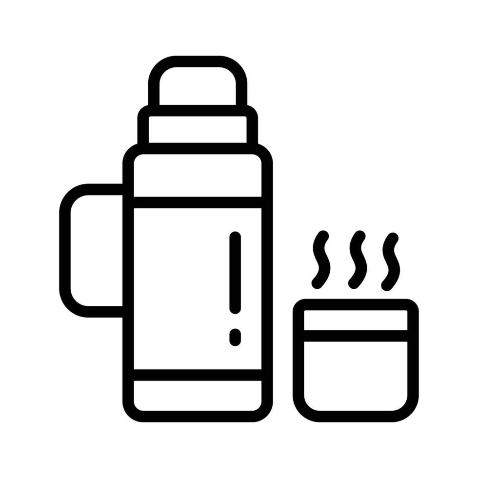 Keep your adventures warm with our Thermos Icon vector