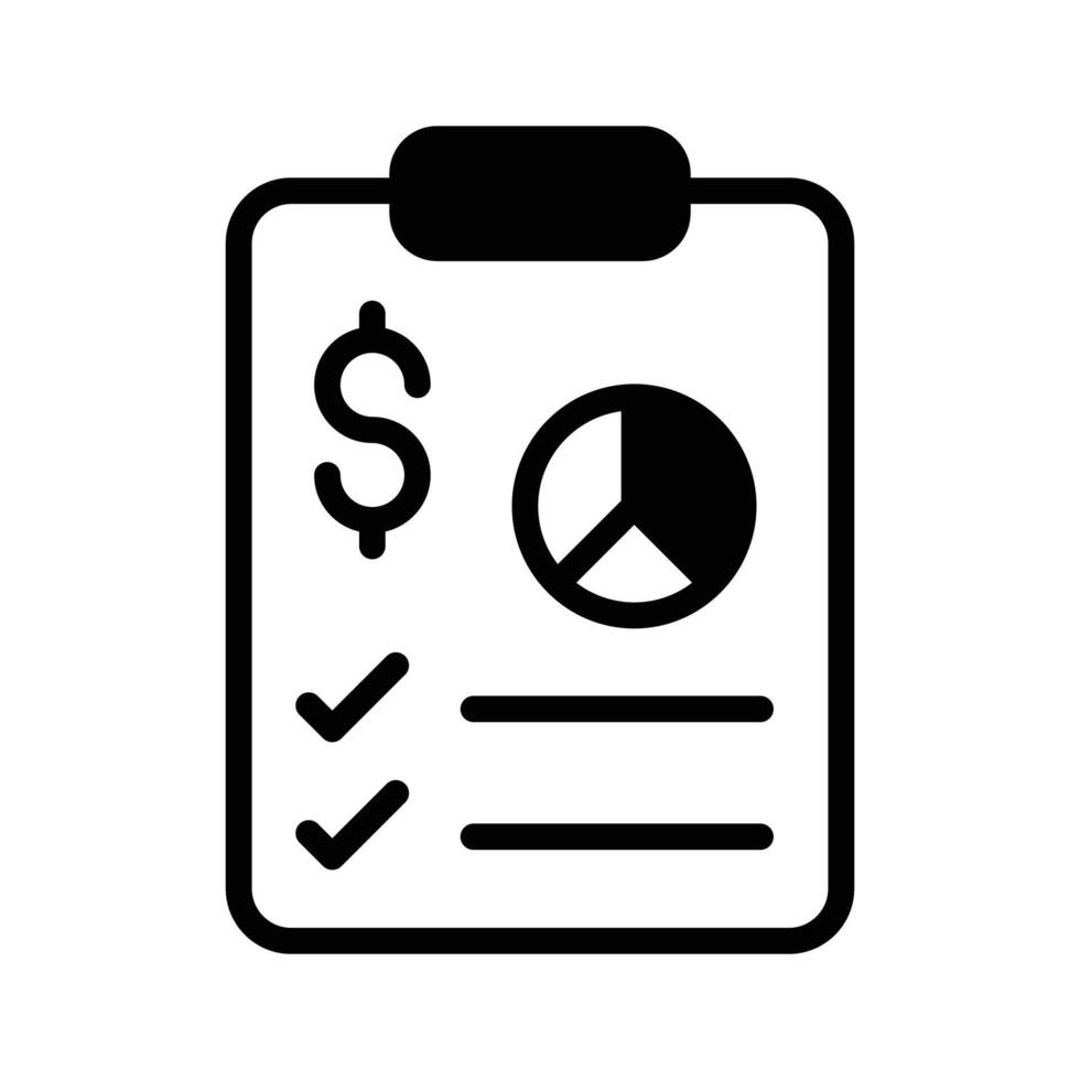 A document with money sign represents a payment record vector