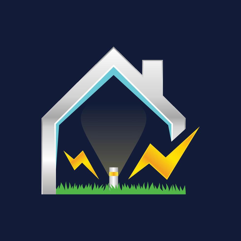 modern logo of electrical home service style design illustration vector