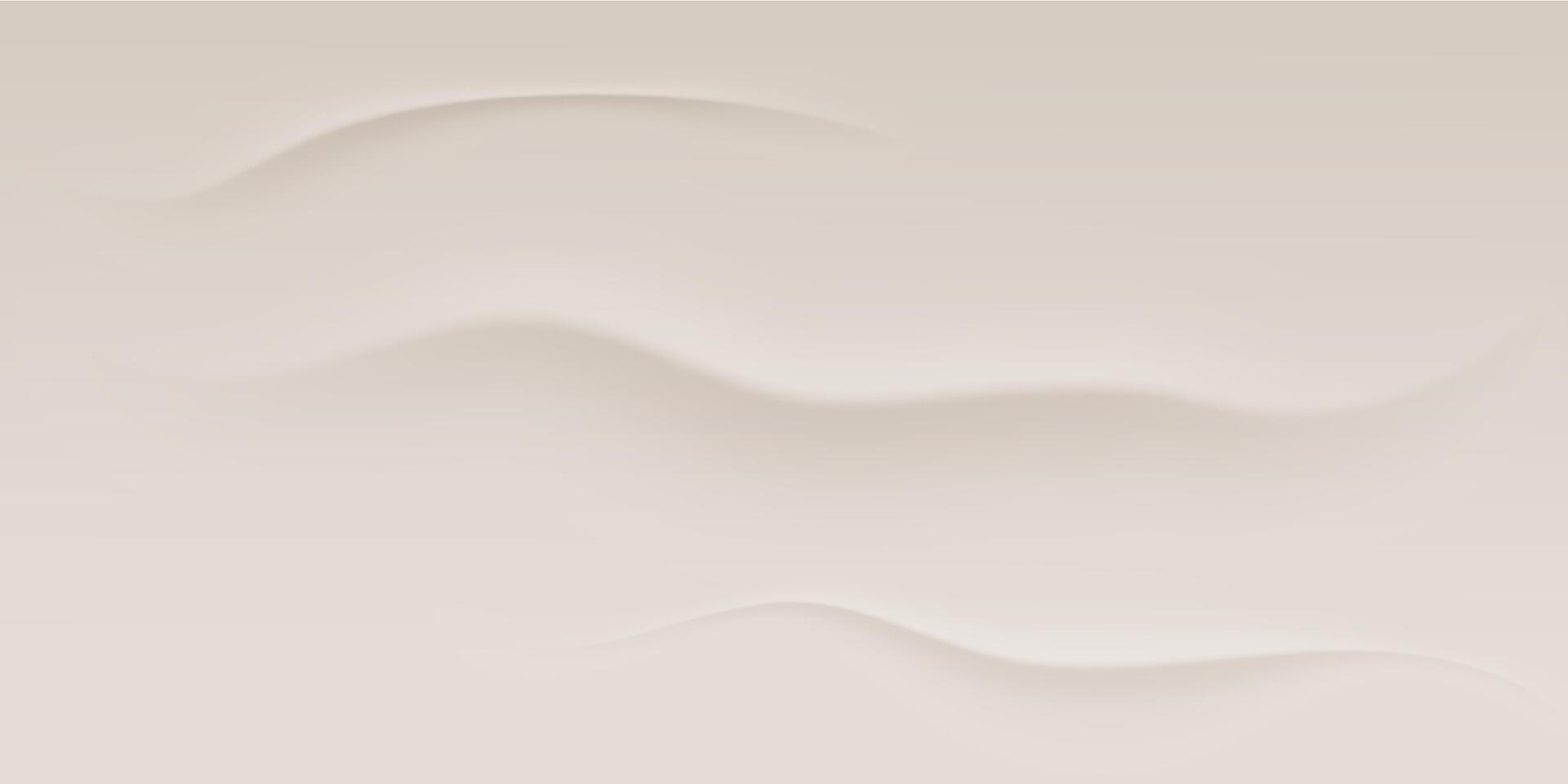 Nude gradient background with waves to create a trendy cover. Beige texture for web design. vector