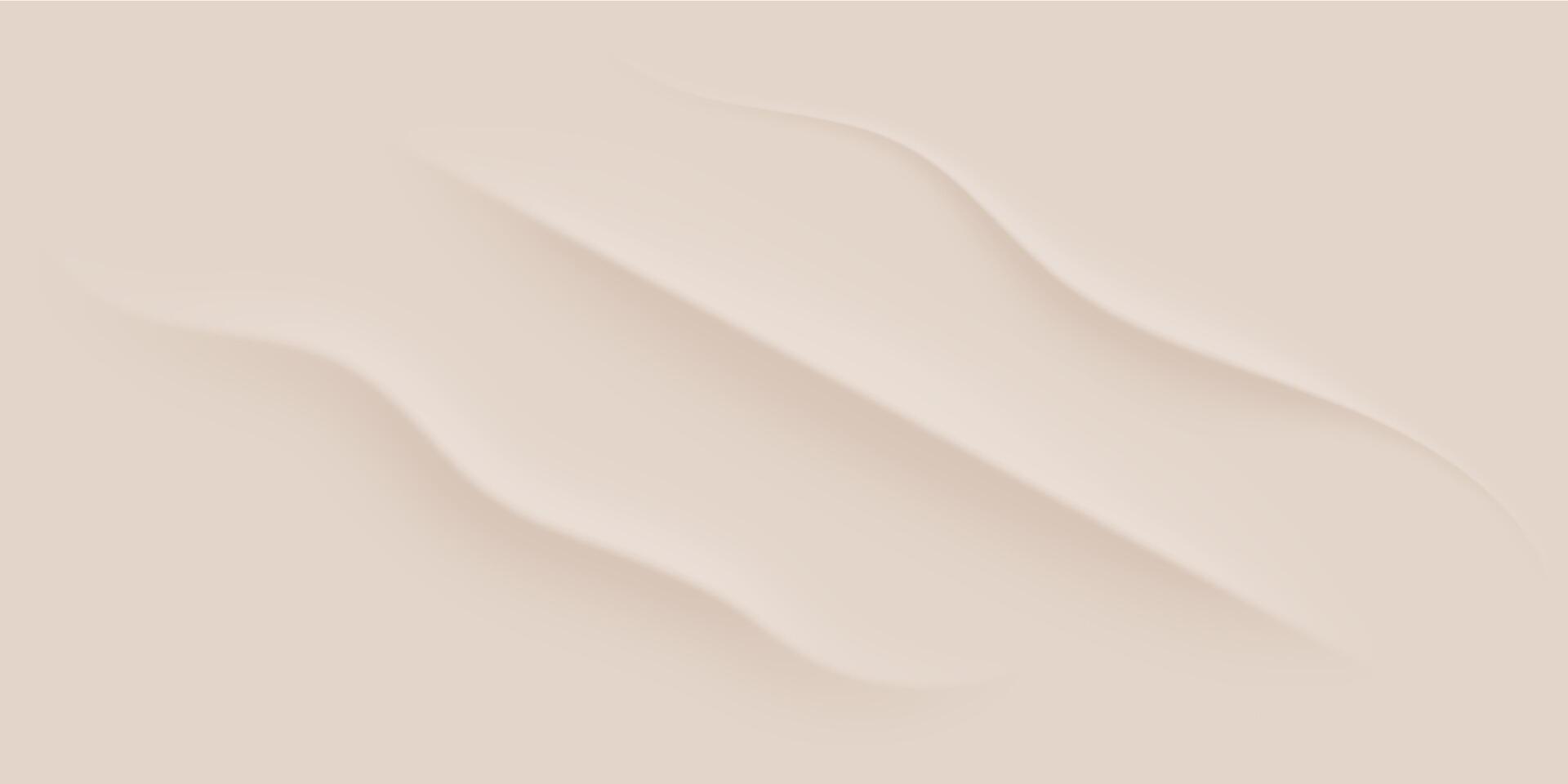 Nude gradient background with waves to create a trendy cover. Beige texture for web design. vector