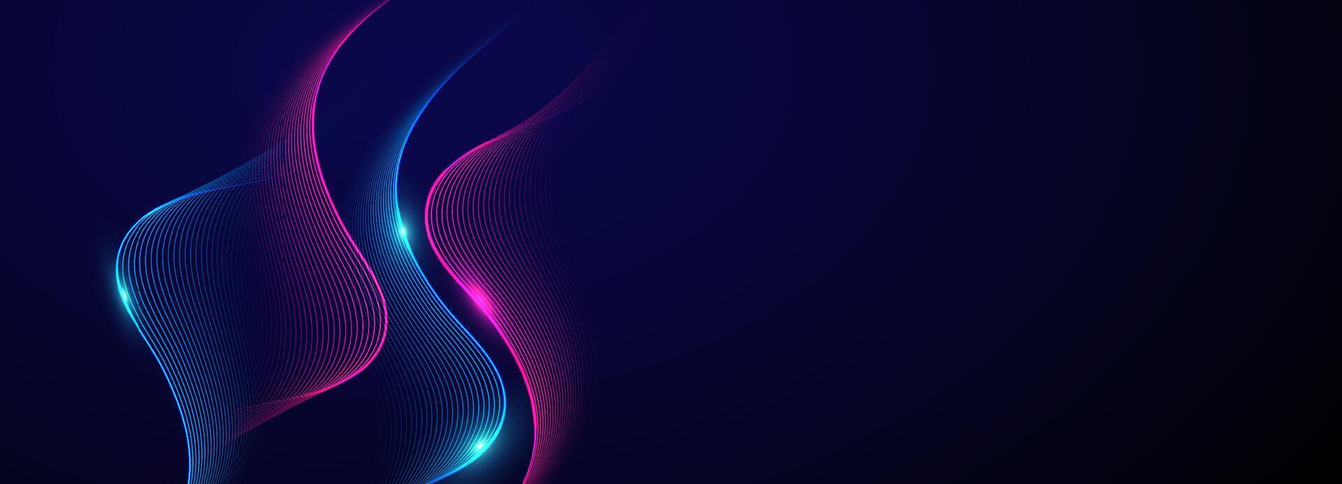 Abstract background with flowing lines vector
