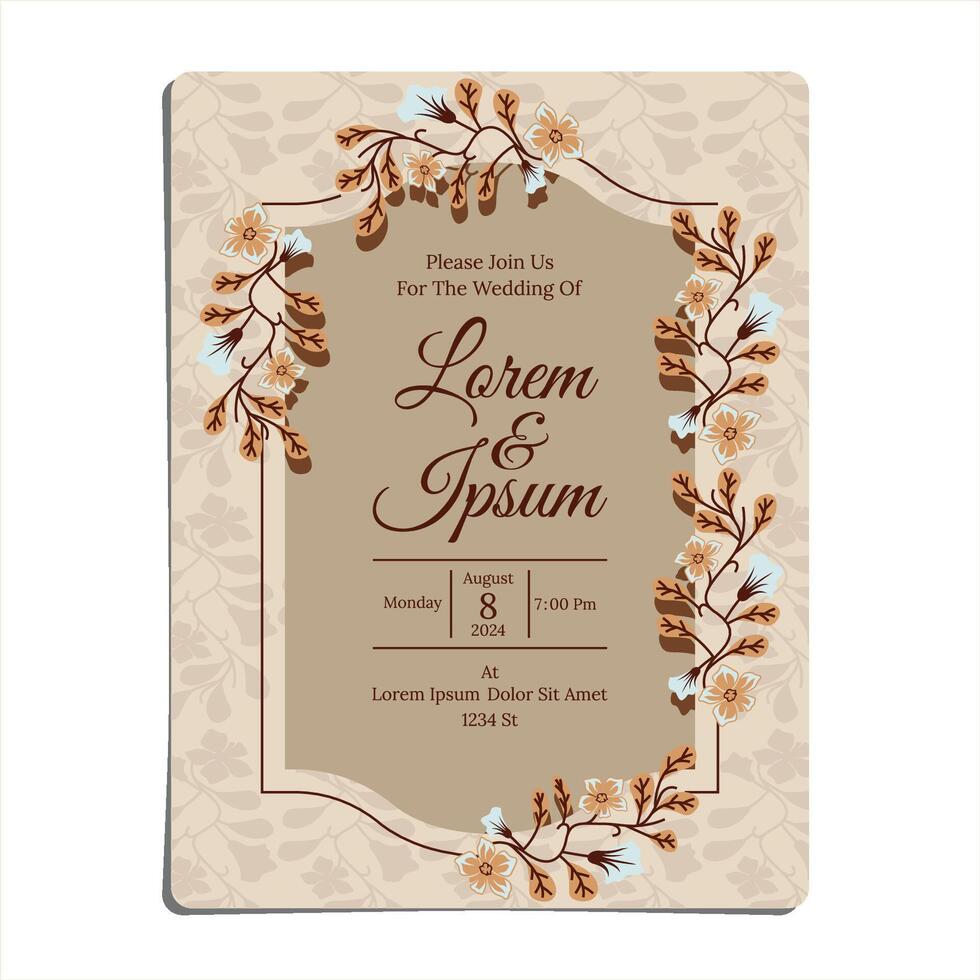 ELEGANT WEDDING INVITATION DESIGN vector