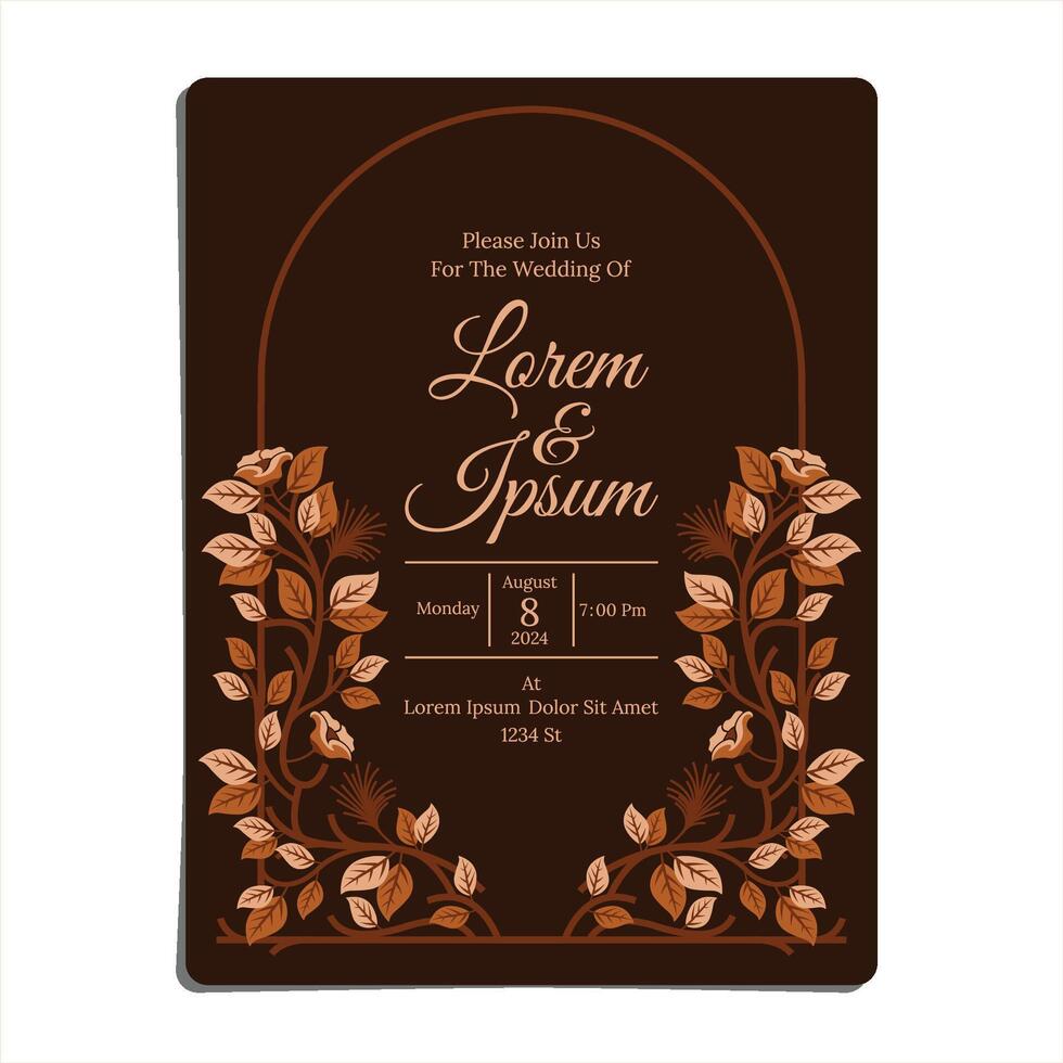 PREMIUM AND LUXURY WEDDING INVITATION DESIGN vector
