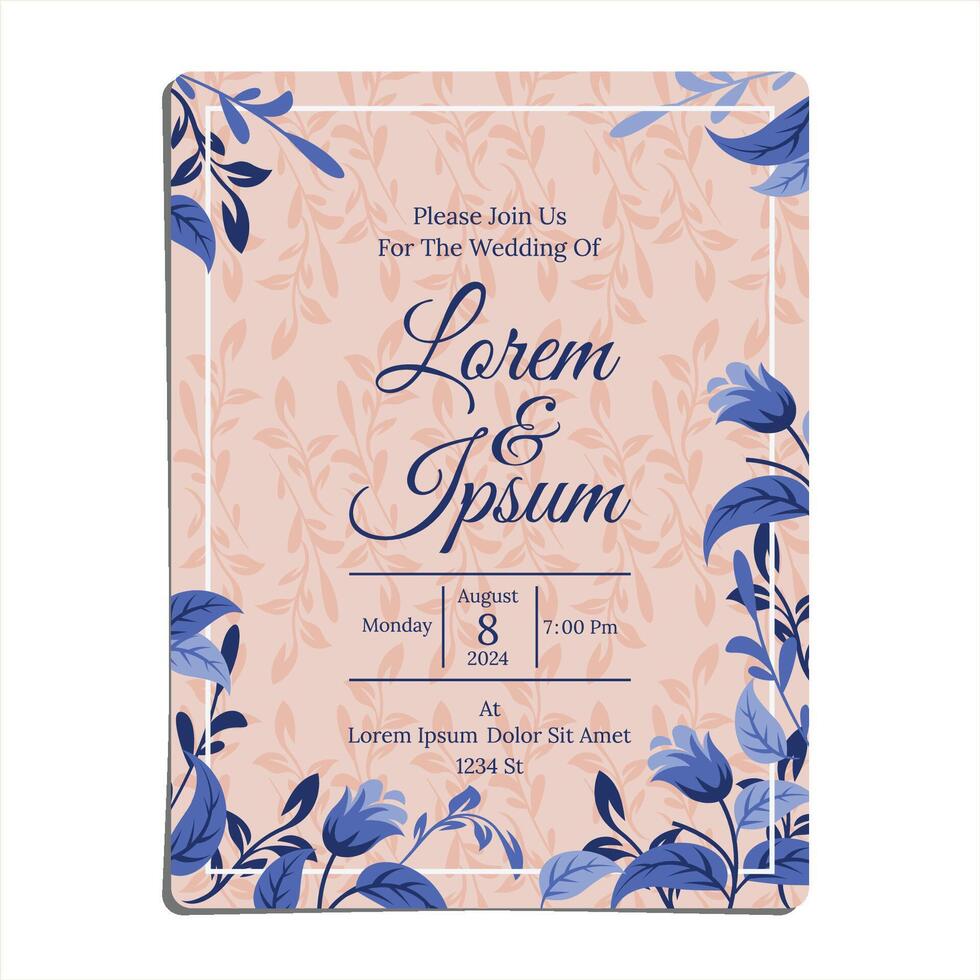 PREMIUM AND LUXURY WEDDING INVITATION DESIGN TEMPLATE vector