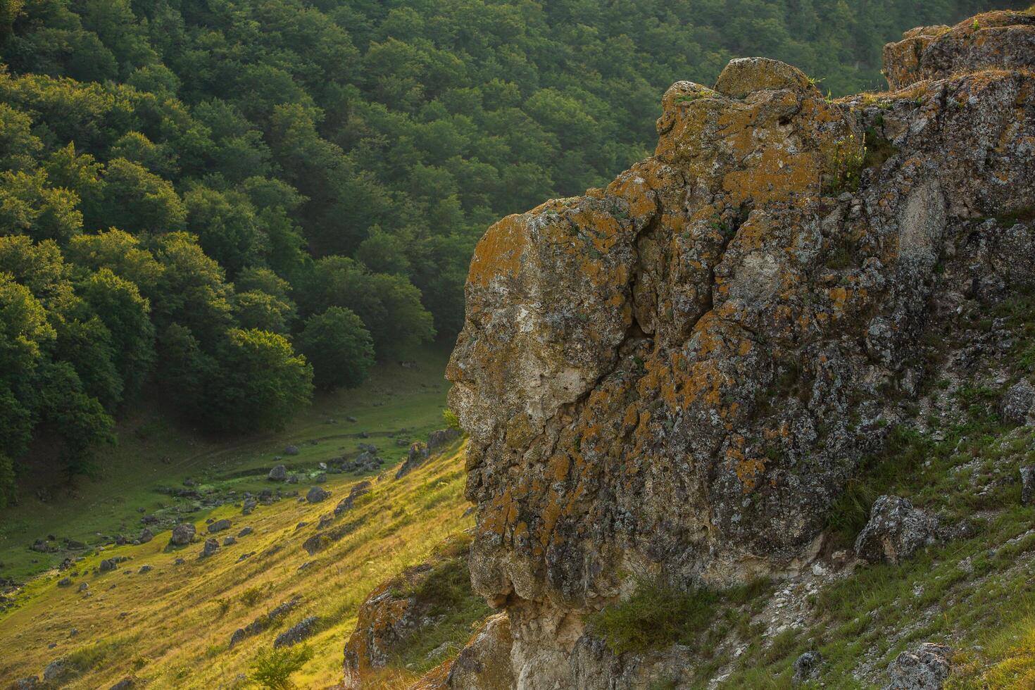 landscape and beautiful green nature in the Republic of Moldova, a small friendly country in Eastern Europe. photo