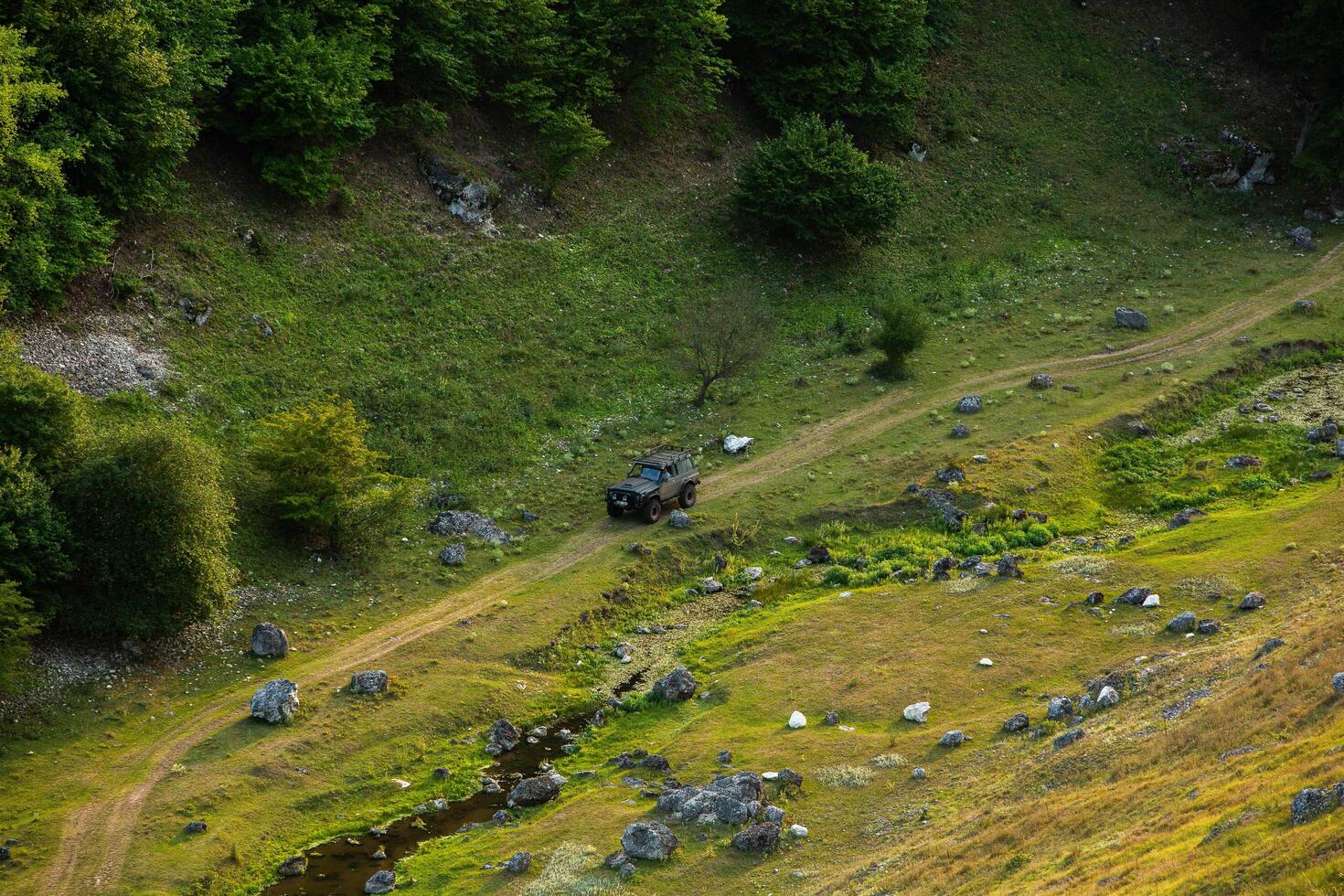 landscape and beautiful green nature in the Republic of Moldova, a small friendly country in Eastern Europe. photo