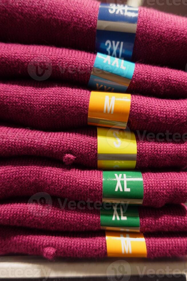 XXL size clothing label tag photo