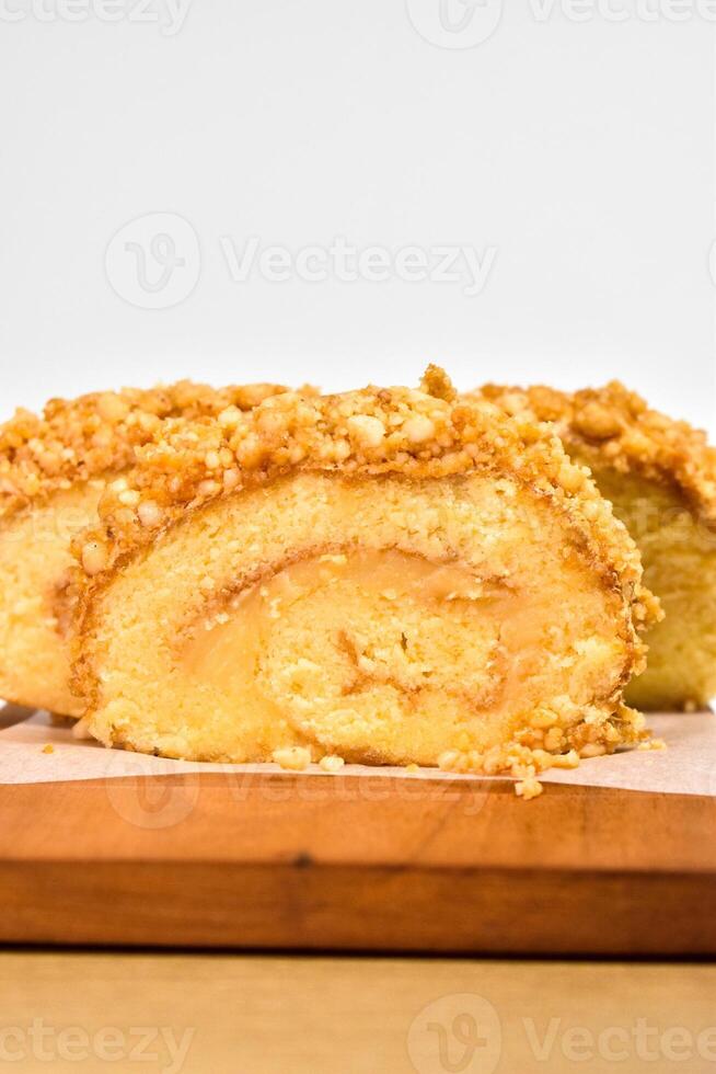 Peanut Roll Cake with Rhum photo