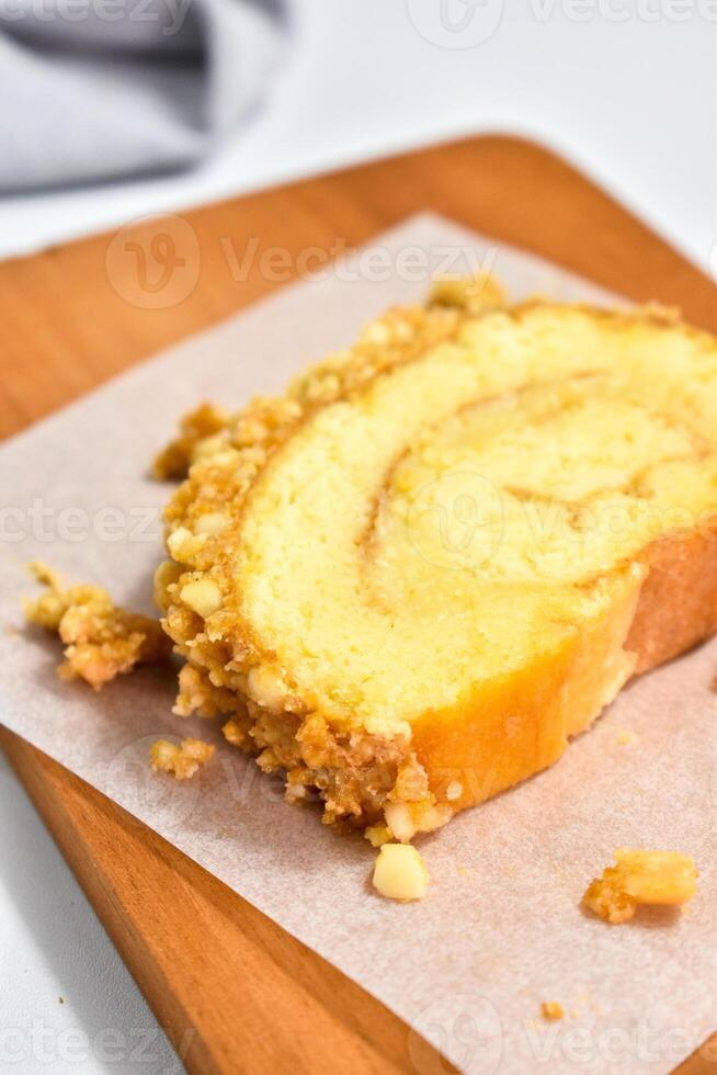 Peanut Roll Cake with Rhum photo