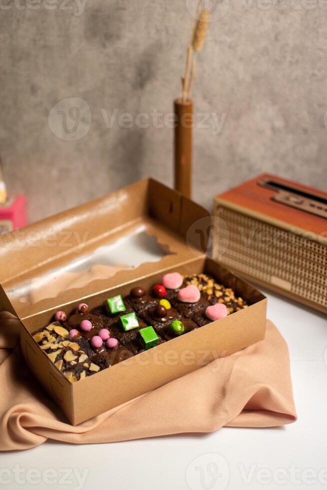 Brownies Cubes in a Box photo