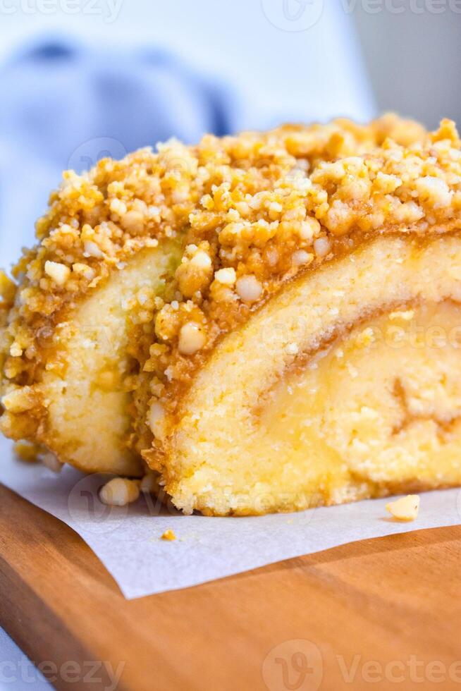 Peanut Roll Cake with Rhum photo