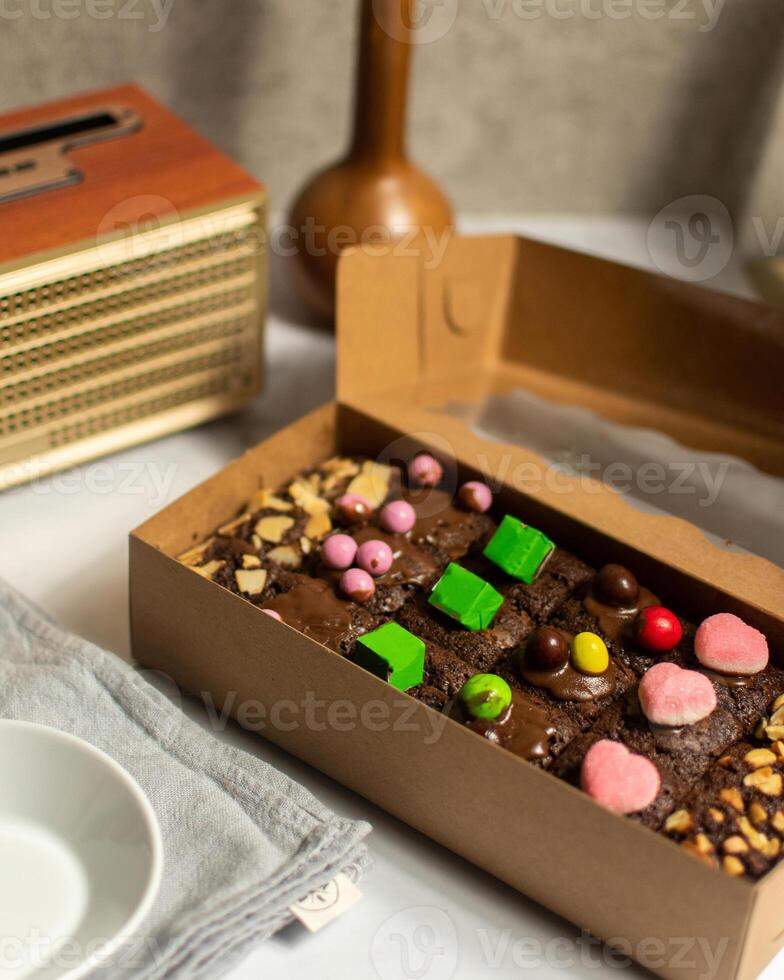 Brownies Cubes in a Box photo