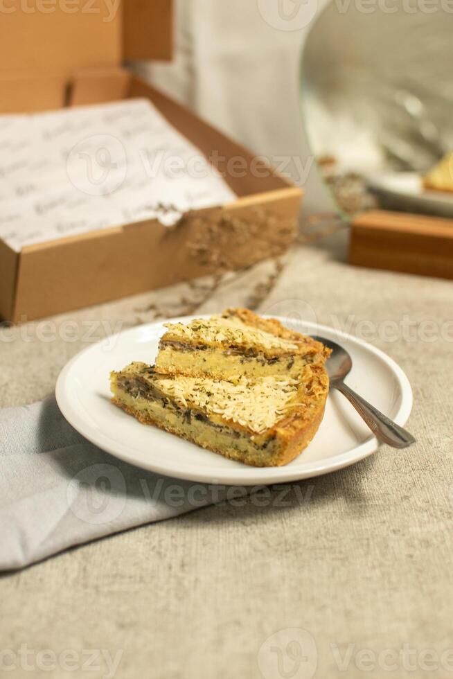 Slice of Mushroom Quiche photo