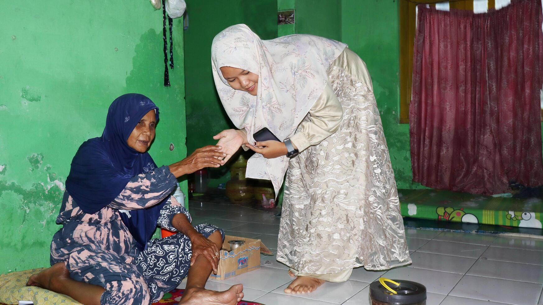 Muslim residents staying in touch with their families during Eid Fitri photo