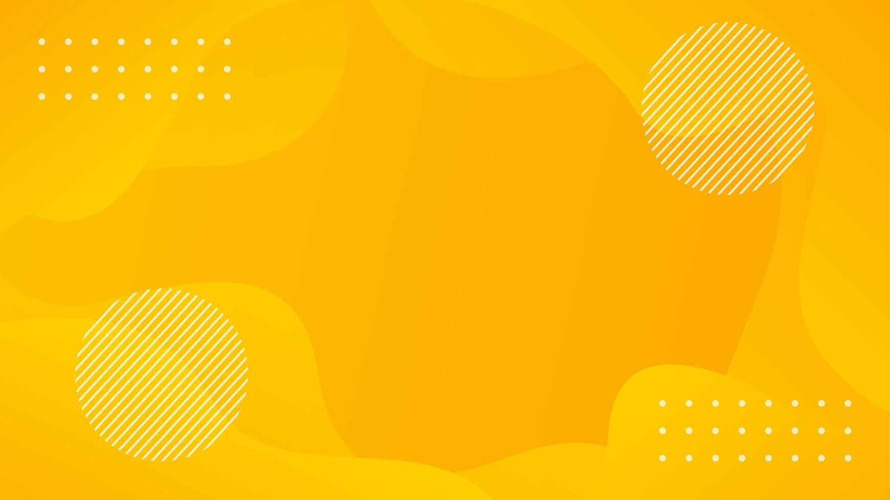 Orange-yellow gradient abstract liquid background, yellow dynamic wallpaper with geometric shapes. Suitable for templates, sales banners, events, ads, web, and pages vector