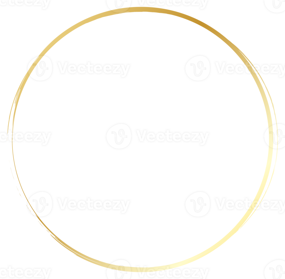 gold circle line border png