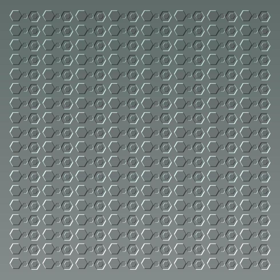 geometric pattern with hexagonal shape on gray background vector