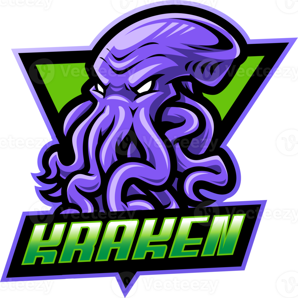 Krake Maskottchen Logo png