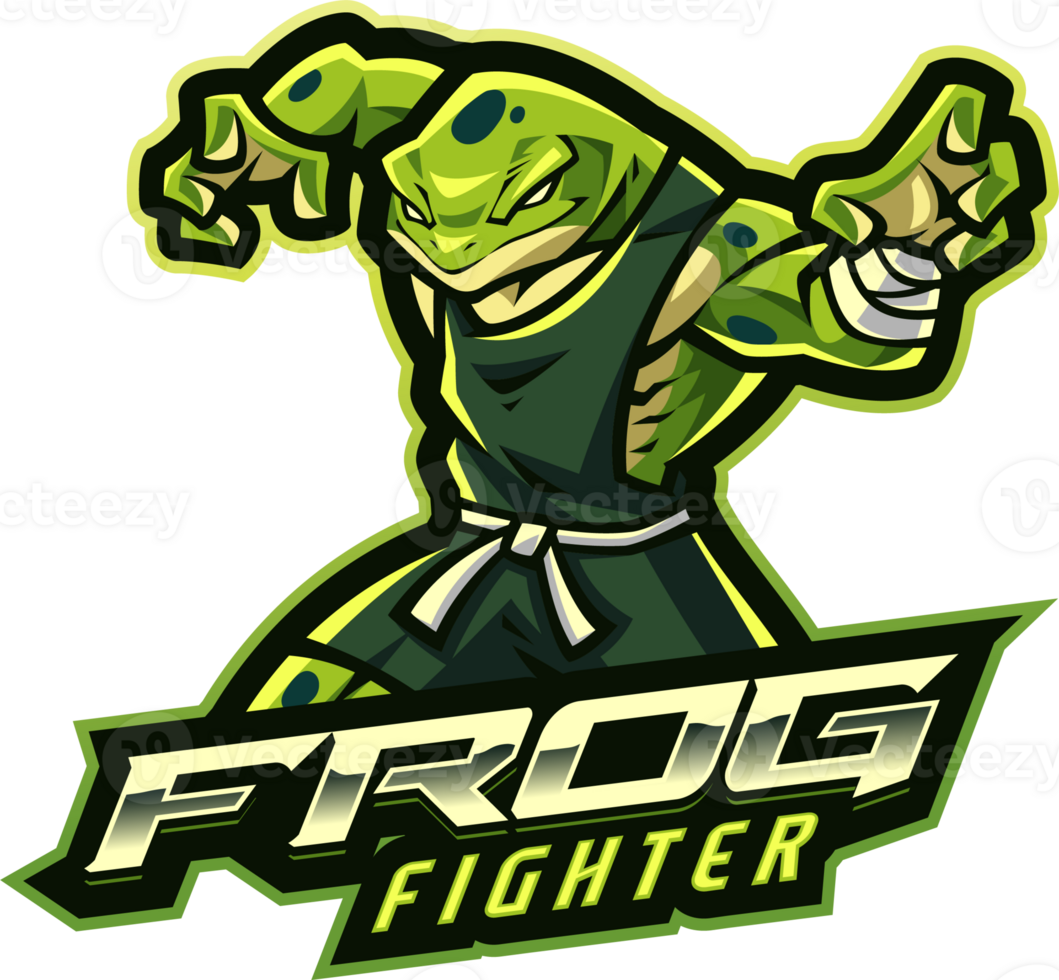 Frog fighter mascot png