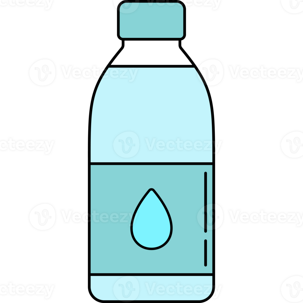 Mineral water Illustration flat design isolated on transparent background png