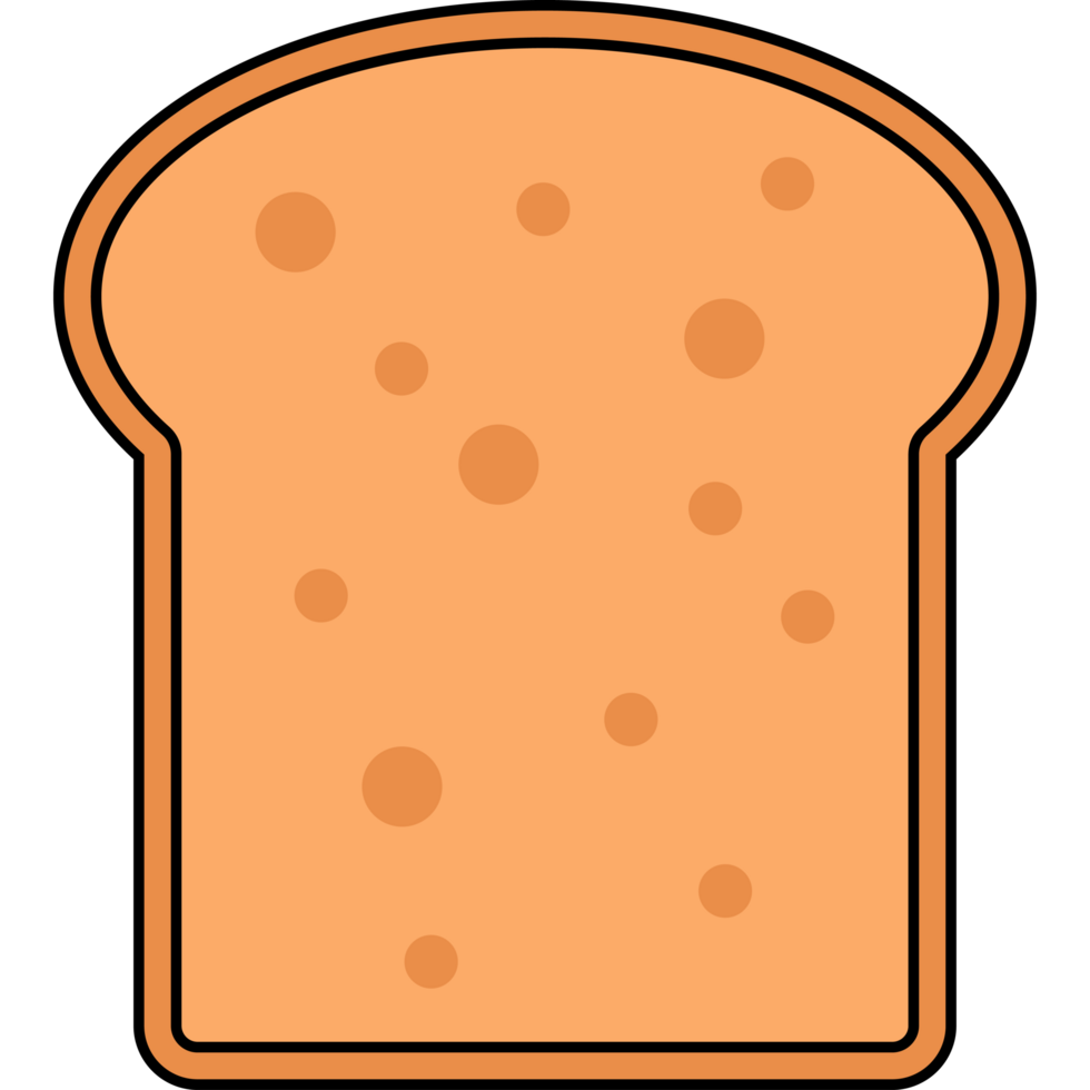 Wheat bread Illustration flat design isolated on transparent background png