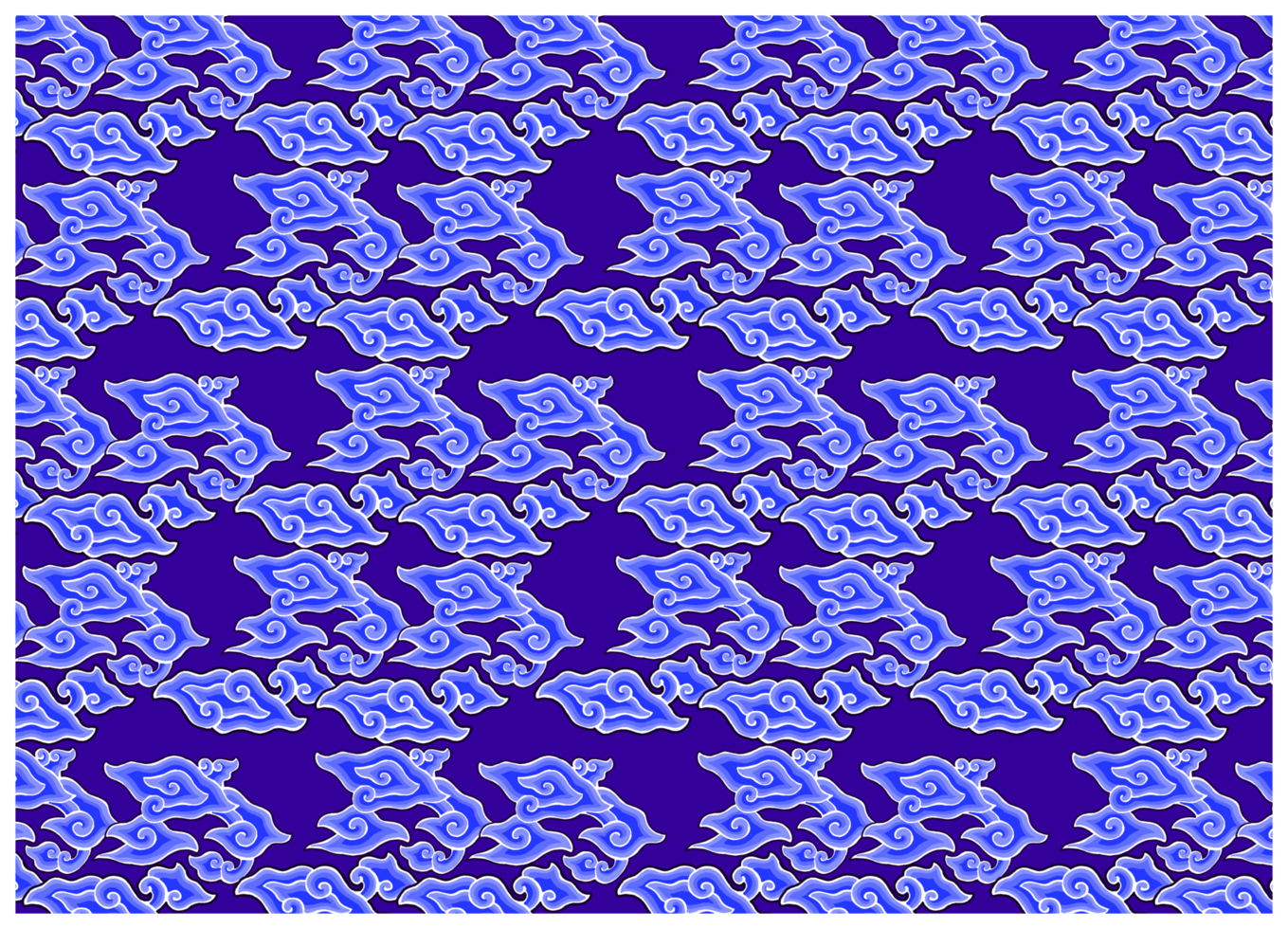Mega mendung Batik Pattern Background, Cirebon, Indonesia png