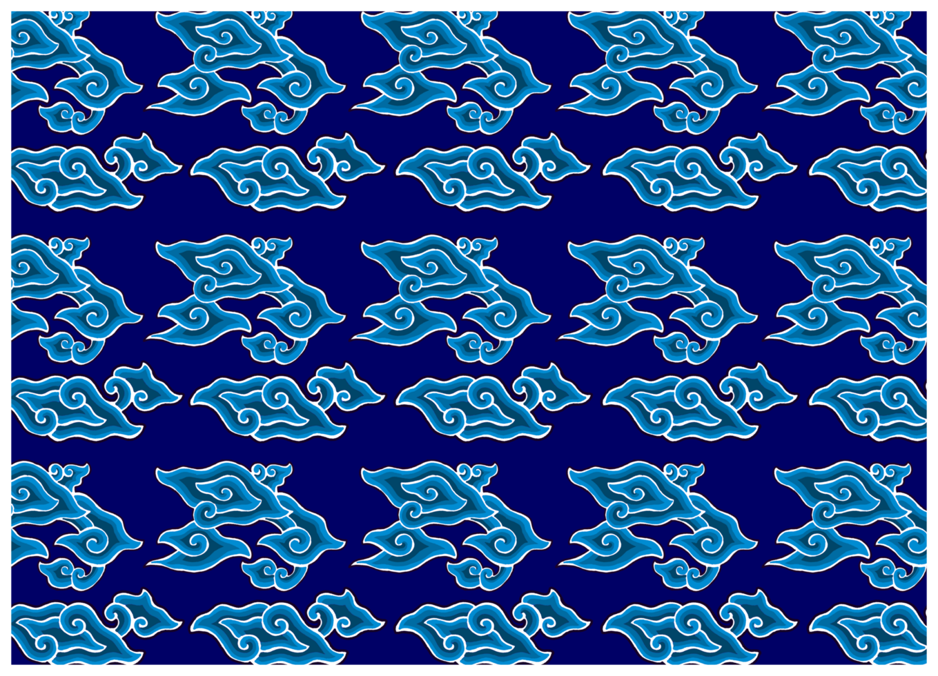 Mega mendung Batik Pattern Background, Cirebon, Indonesia png