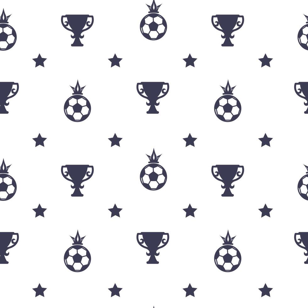 Trophy Soccer Ball Star Pattern vector