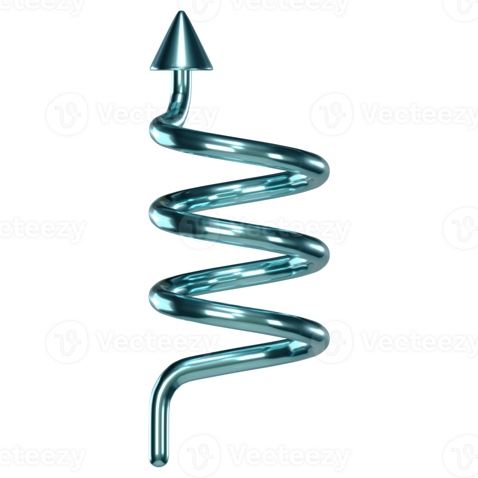 3D Spiral Arrow png