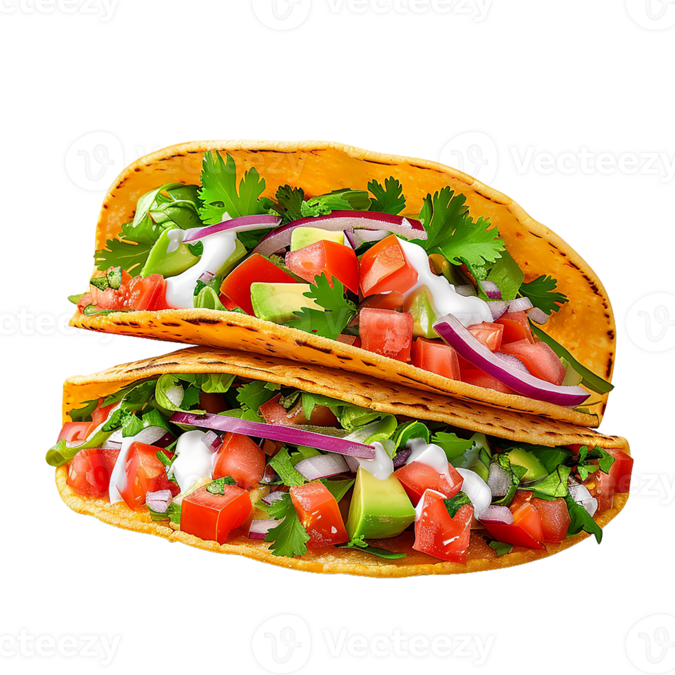 Tostadas Mexican Food - Crispy Tacos with Colorful Vegetable Medley - Sandwich with ham and vegetables png