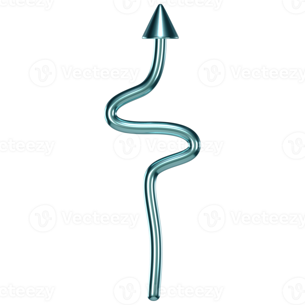 3D Zig Zag Arrow png