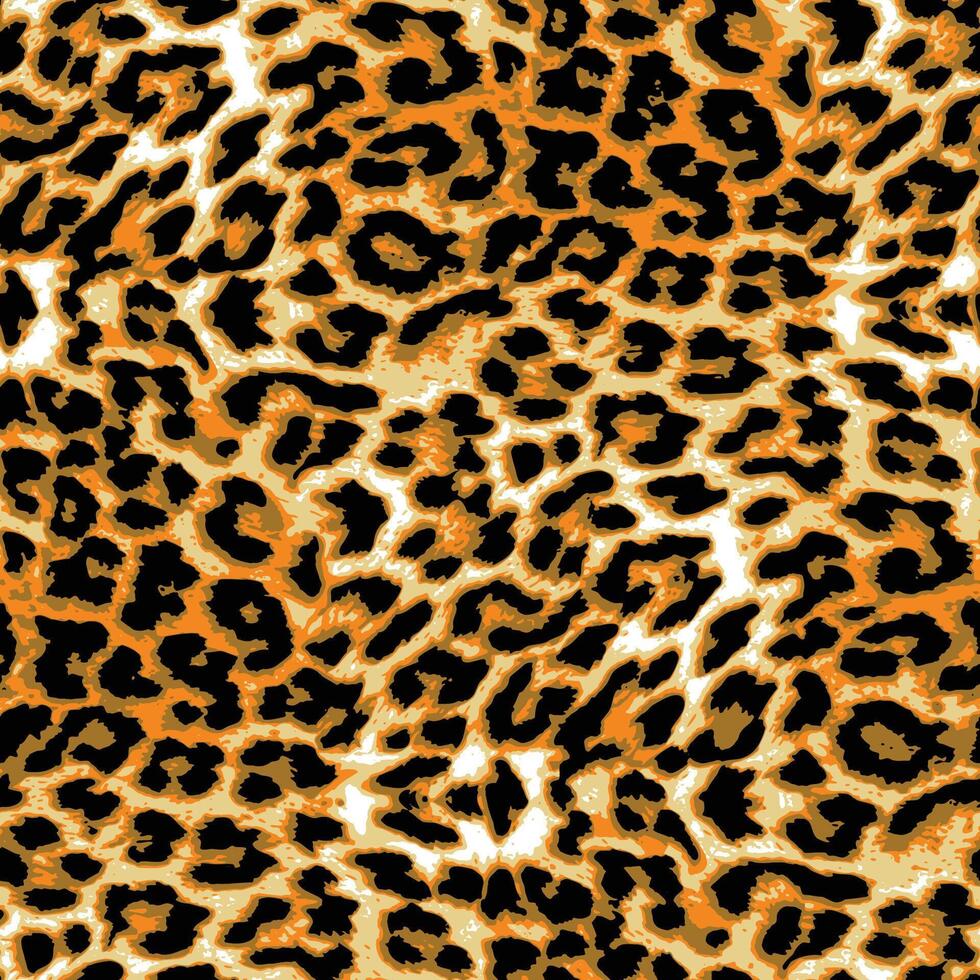 Leopard skin seamless repeat allover pattern design illustration background vector