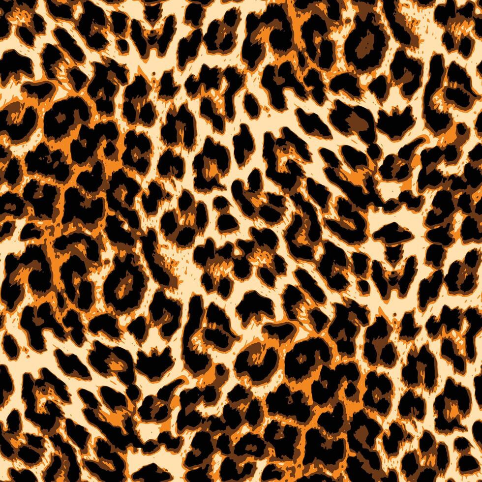 Leopard skin seamless repeat allover pattern design illustration background vector