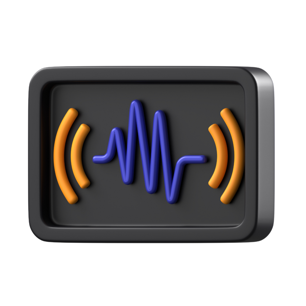 3D illustration of music speaker abstract png