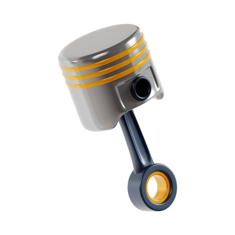 3d illustration of engine pistol isolated png